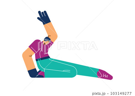 Smiling baseball player flat style, vector illustration 103149277