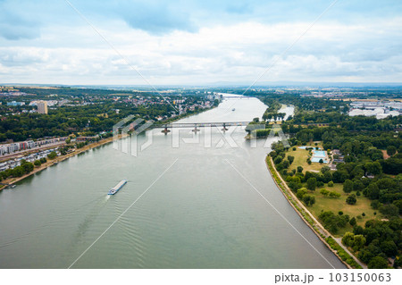 Mainz aerial panoramic view, Germany 103150063