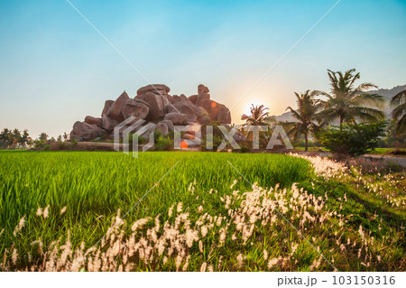 Hampi Vijayanagara Empire monuments, India 103150316