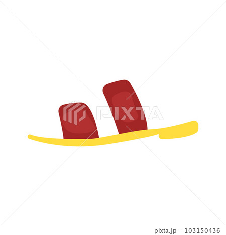 Slippers illustration in color cartoon style. Editable vector graphic design. 103150436