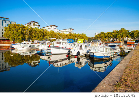 Boats on Erdre river, Nantes Boats on Erdre river, Nantes 103151045