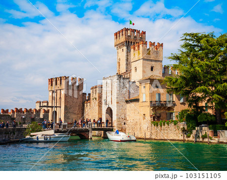 Scaligero Castle aerial view, Sirmione 103151105