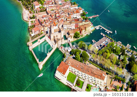Scaligero Castle aerial view, Sirmione 103151108