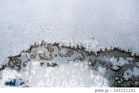 Frost on window glass pattern Frost on window glass pattern 103151281
