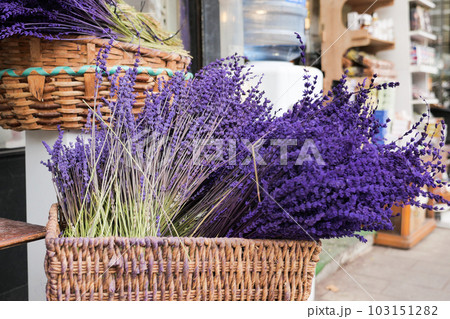 Dry Lavender Bunches Close up , Dry Lavender Bunches Close up , 103151282