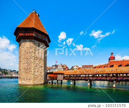 Kapellbrucke Bridge, Wasserturm Tower, Lucerne 103151570