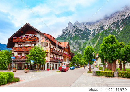 Beauty local houses in Mittenwald, Germany Beauty local houses in Mittenwald, Germany 103151970