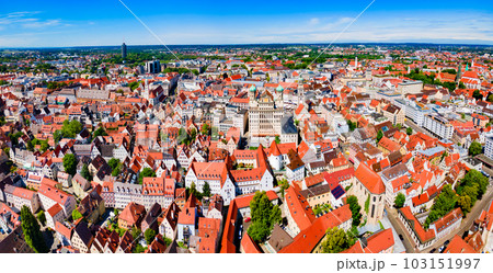 Augsburg old town aerial panoramic view Augsburg old town aerial panoramic view 103151997