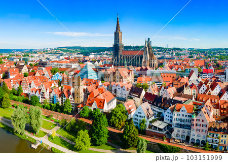 Ulm Minster Church aerial panoramic view, Germany Ulm Minster Church aerial panoramic view, Germany 103151999
