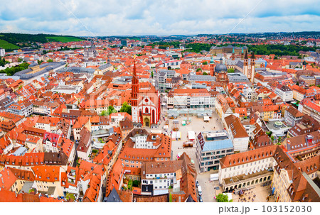 Wurzburg old town in Bavaria, Germany 103152030