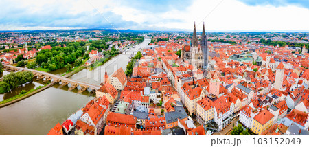 Regensburg city aerial panoramic view, Germany Regensburg city aerial panoramic view, Germany 103152049