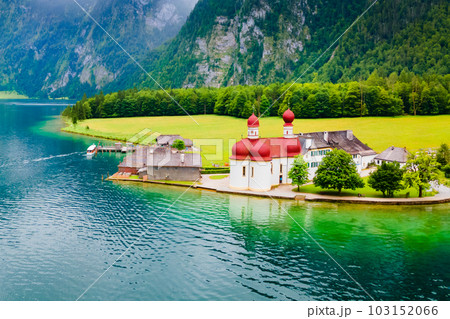 St. Bartholomew church at Konigssee Lake St. Bartholomew church at Konigssee Lake 103152066
