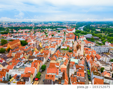 Ingolstadt old town aerial panoramic view 103152075