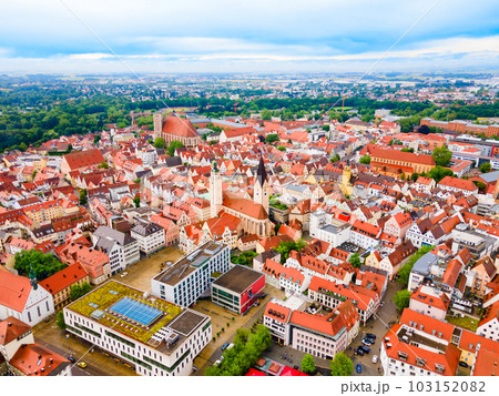 Ingolstadt old town aerial panoramic view 103152082