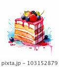 ケーキの水彩イラスト 103152879
