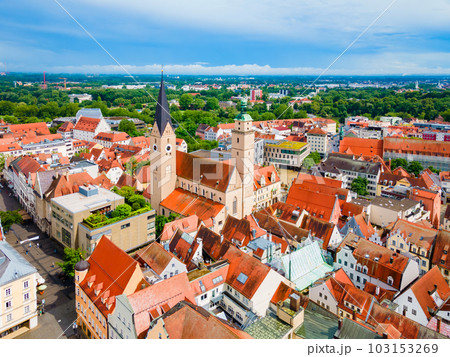 Ingolstadt old town aerial panoramic view Ingolstadt old town aerial panoramic view 103153269
