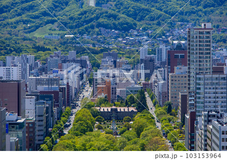 札幌 テレビ塔展望台 都市風景 オリンピックマラソン 札幌 テレビ塔展望台 都市風景 オリンピックマラソン 103153964