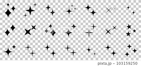 シンプルな星・キラキラのアイコンセット　　simple shining icon set 103159250