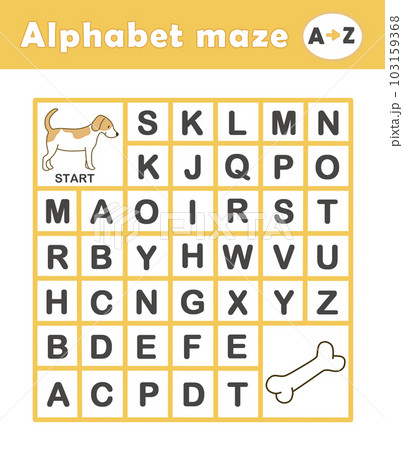 幼児向けアルファベット迷路 103159368