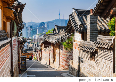ソウル　北村韓屋村とNソウルタワー 103160016