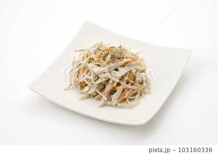 ゴボウと鶏ささ身のサラダ 103160336