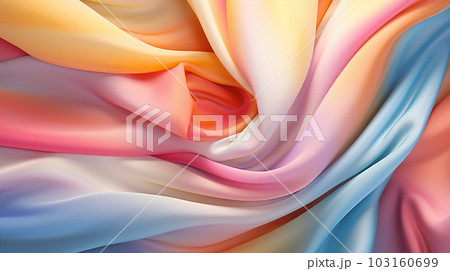 Generative ai illustration of abstract drapery Silk background 103160699