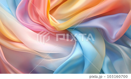 Generative ai illustration of abstract drapery Silk background 103160700