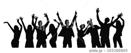 Cheering crowd at a concert. People raising hand at the concert Cheering crowd at a concert. People raising hand at the concert 103160805