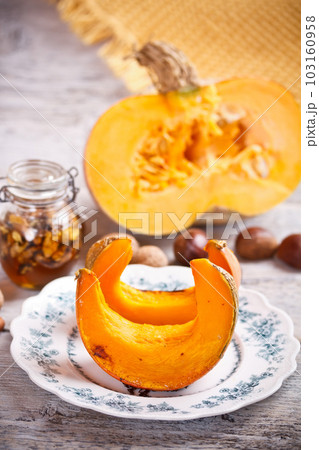 Oven roasted pumpkin 103160958