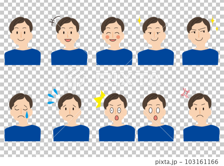 様々な表情の男性 103161166
