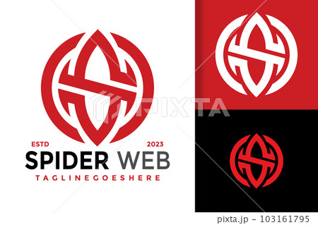 Letter S Spider Web Logo vector icon illustration 103161795