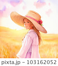 草原の可愛い少女 103162052