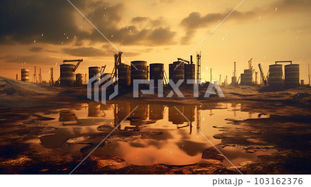 Oil refining and production plants , Energy storage system. Automated manufacturing facility. generated AI  103162376