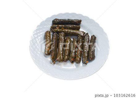 leaf wrapping from olive oil dishes in turkish cuisine. High quality photo 103162616