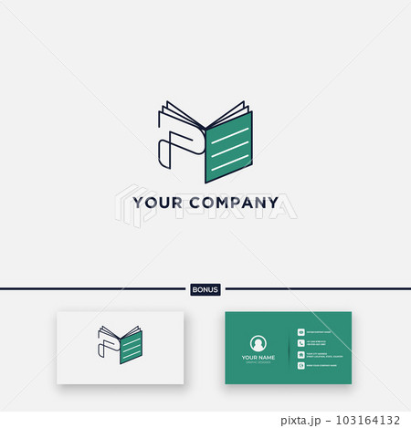 Green Letter P book logo vectorのイラスト素材 [103164132] - PIXTA
