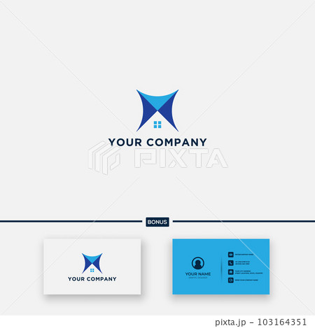 simple home and roof umbrella tent logo modern 103164351