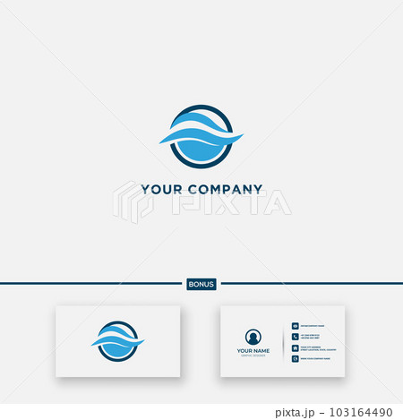 wave service pool logo swimming 103164490