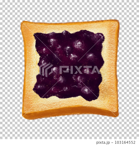 Toast with blueberry jam Toast with blueberry jam 103164552
