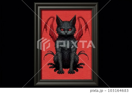the devil Cat Tarot card illustration generative ai the devil Cat Tarot card illustration generative ai 103164683