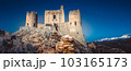 Rocca Calascio ruins in Abruzzo - Gran Sasso National Park area in south Italy 103165173