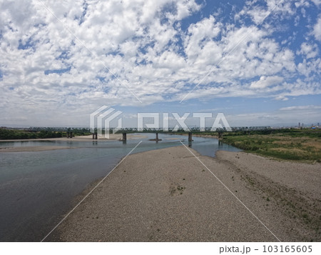 新木曽川橋からの木曽川 新木曽川橋からの木曽川 103165605