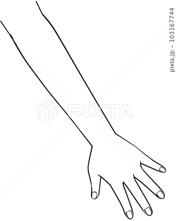 hand and arm outline