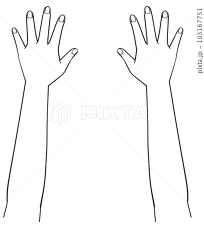 hand and arm outline