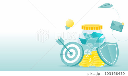 Business ideas concept. Symbol of successful investment, financial stability, profit of organization.  103168430