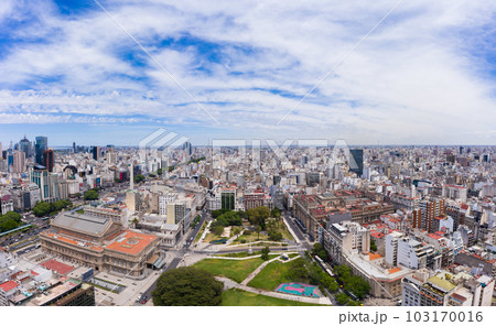 Buenos Aires City on Sunny Day. Aerial View. Argentina Buenos Aires City on Sunny Day. Aerial View. Argentina 103170016