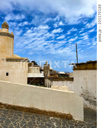 Walls of Algiers city gate, Porte de la Casbah. High quality photo 103170188
