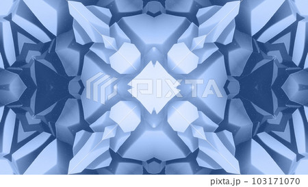 3d render. 3d abstract shape like star or flower, symmetrical structure of black blue velvet material interspersed with sequins. Stylish soft matte background 3d render. 3d abstract shape like star or flower, symmetrical structure of black blue velvet material interspersed with sequins. Stylish soft matte background 103171070