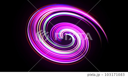 Motion graphics, sci-fi bg. Stream of multicolor neon lines form spiral shape, curls and pattern. Abstract background with light trails, Modern trendy motion design bg. Light flow bg. 3d render Motion graphics, sci-fi bg. Stream of multicolor neon lines form spiral shape, curls and pattern. Abstract background with light trails, Modern trendy motion design bg. Light flow bg. 3d render 103171083