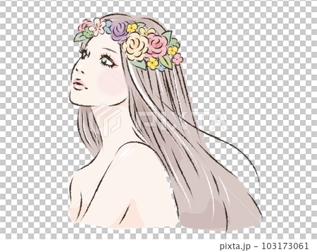 Female illustration material Female illustration material 103173061