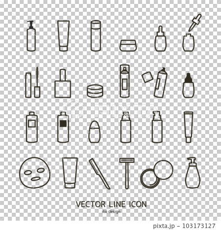 コスメ美容関連のシンプルなアイコンセット1 103173127